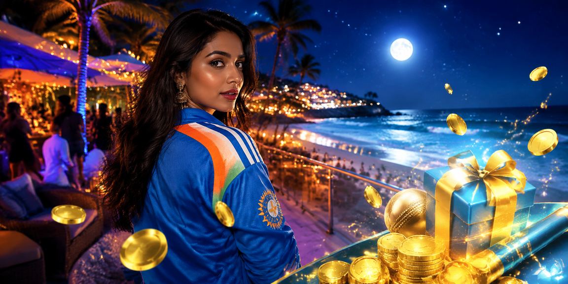 Goa cricket betting app showcase with blue and gold theme
